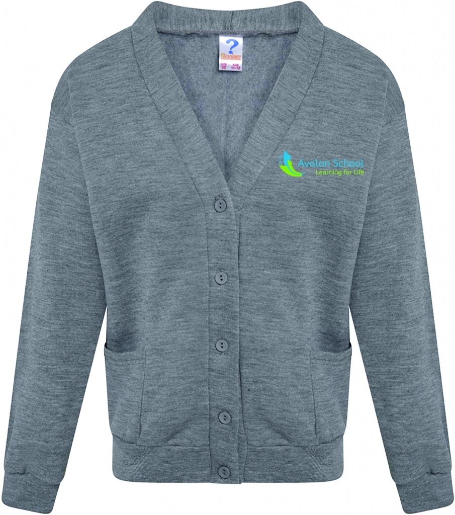 Avalon School Woodbank Cardigan Adult Grey Jual Branded Clothing Workwear Uniforms