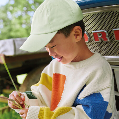 Junior low-profile 6-panel dad cap