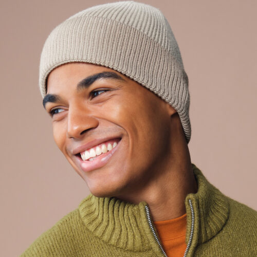 Dip-dye beanie