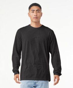 Unisex heather CVC long sleeve t-shirt
