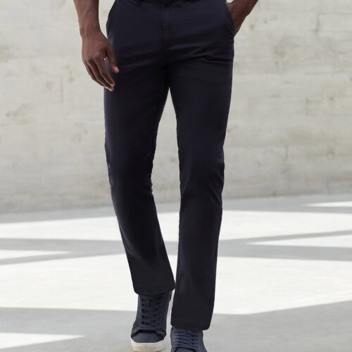 Stretch chinos with flex waistband