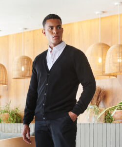 V-button cardigan