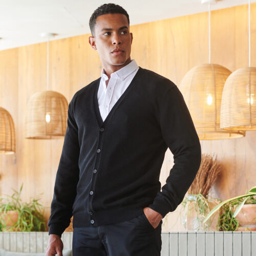 V-button cardigan
